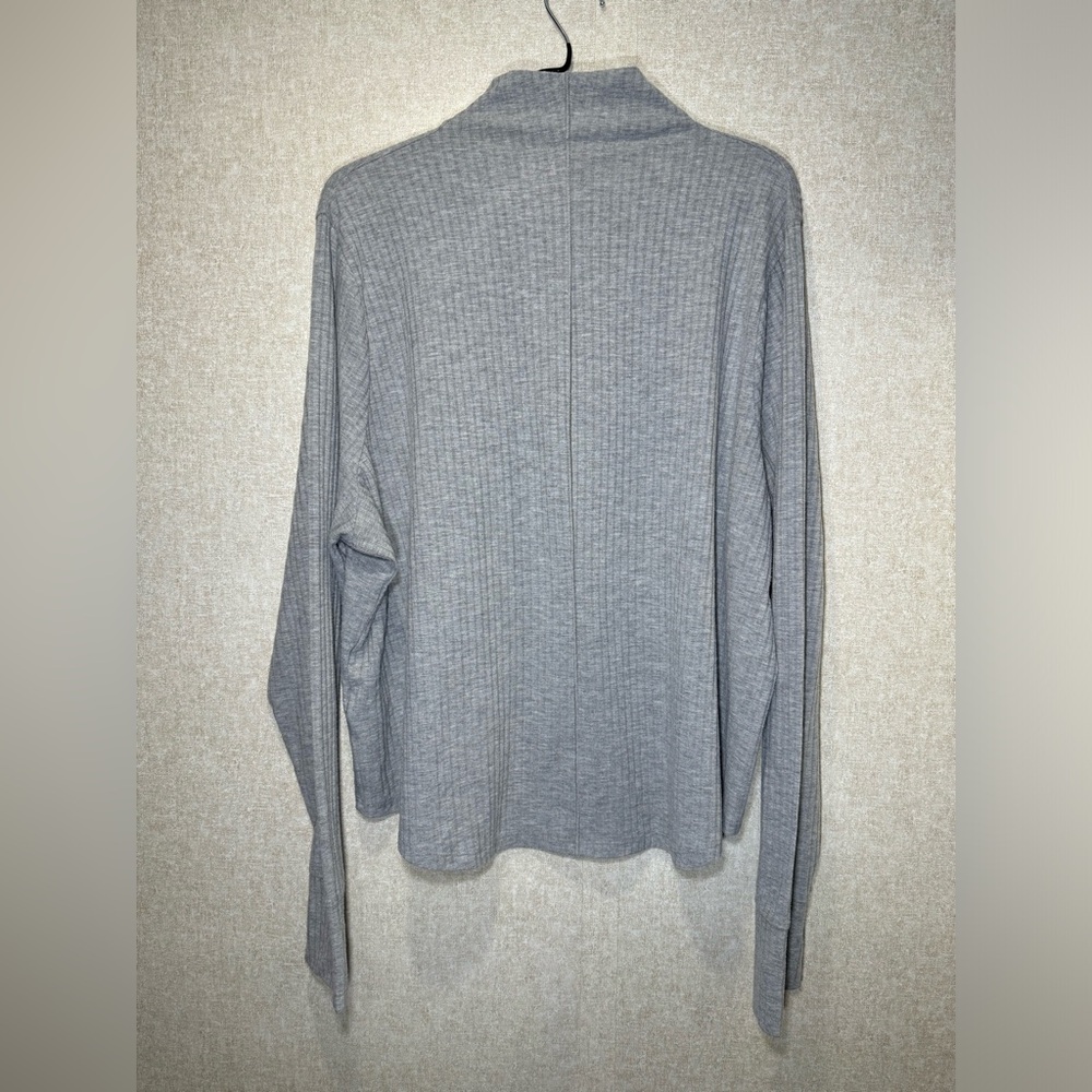 Madewell MWL Long Sleeve Mock Turtleneck Ribbed Shirt Loungewear Size 4X - Picture 2 of 10